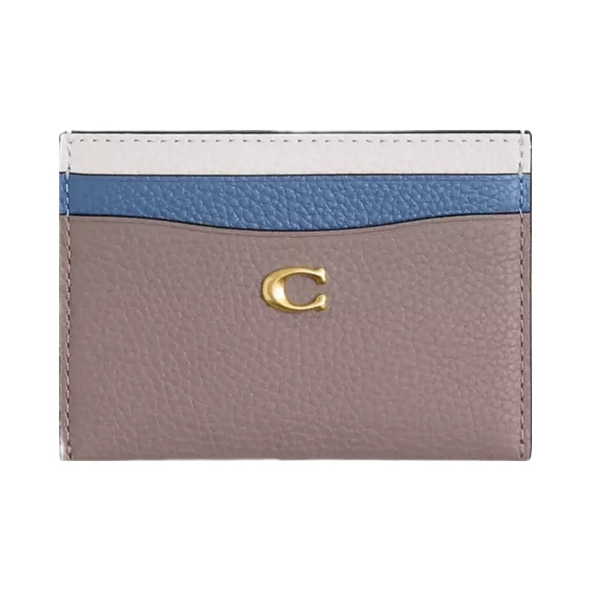 Coach Essential Card Case In Colorblock in Brass Ash Multi - HypeFly India View 1
