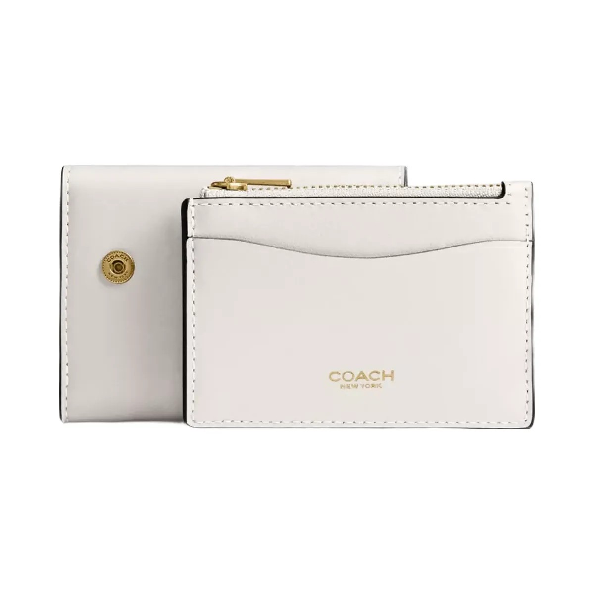 Coach Essential Card Holder Wallet in Brass Chalk - HypeFly India View 2