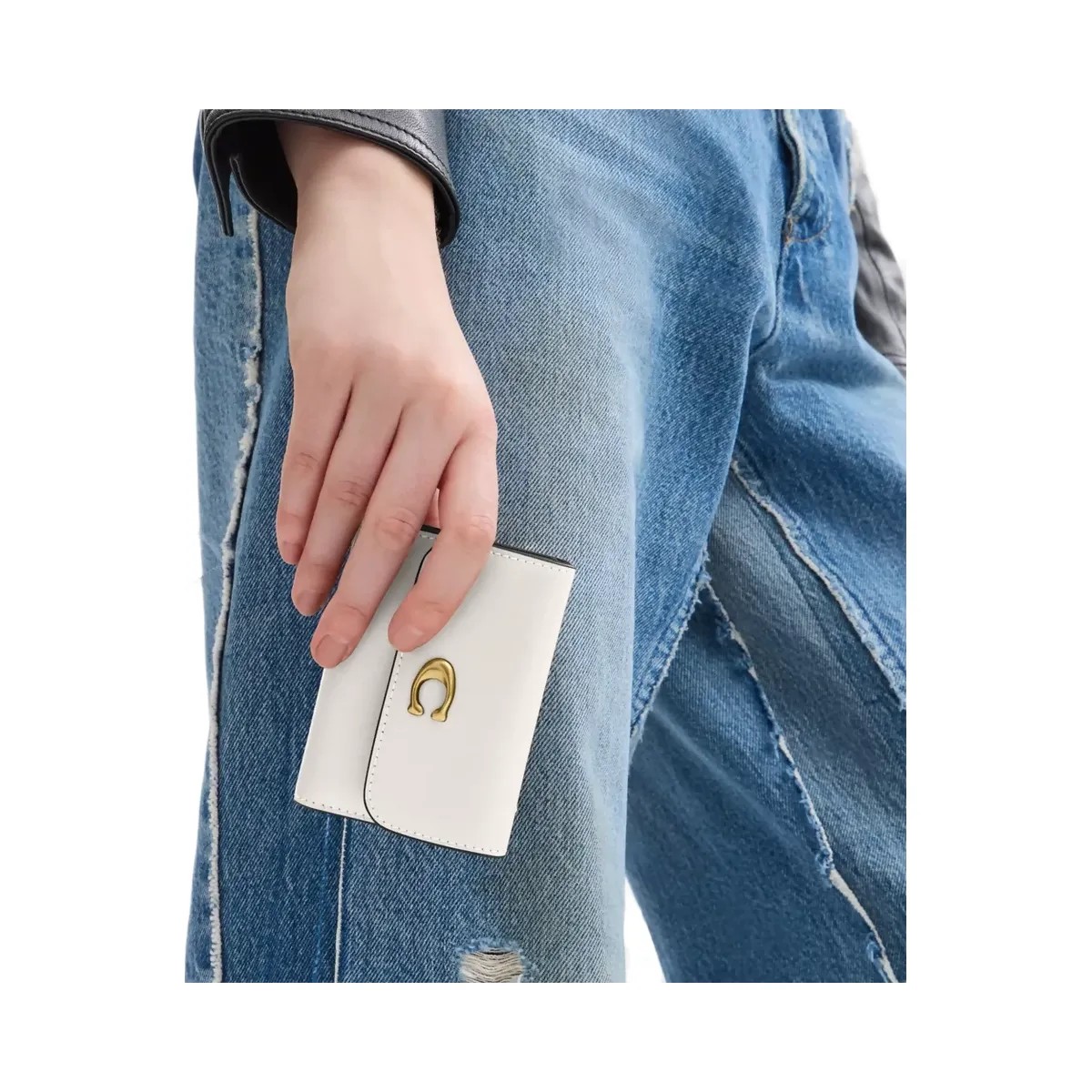 Coach Essential Card Holder Wallet in Brass Chalk - HypeFly India View 5