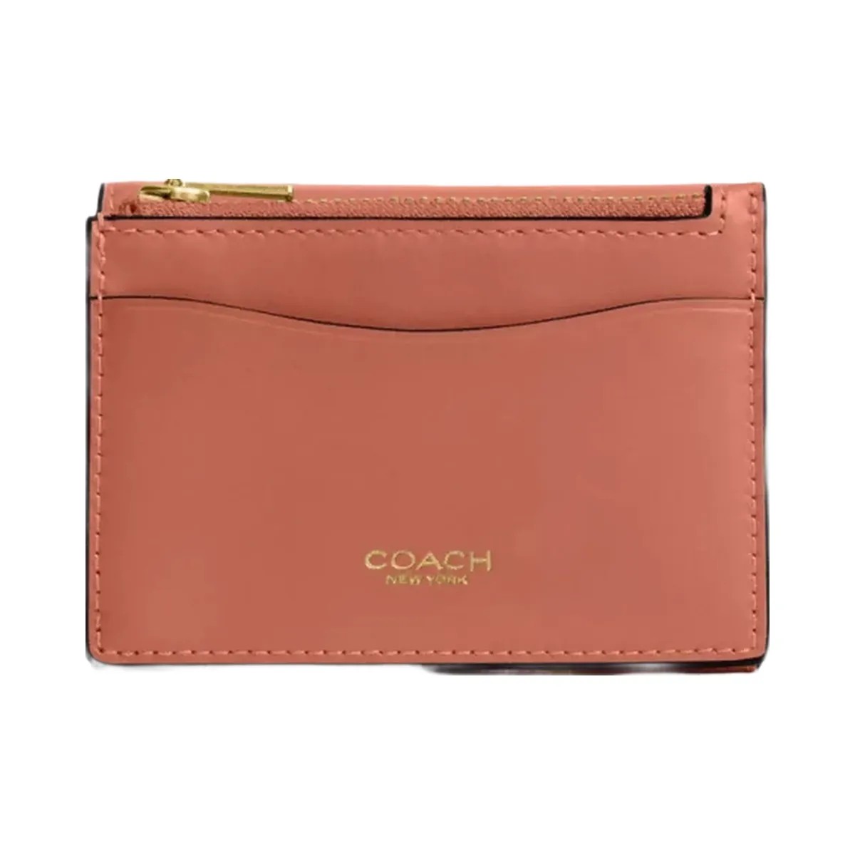 Coach Essential Card Holder Wallet in Brass Dark Peach - HypeFly India View 3