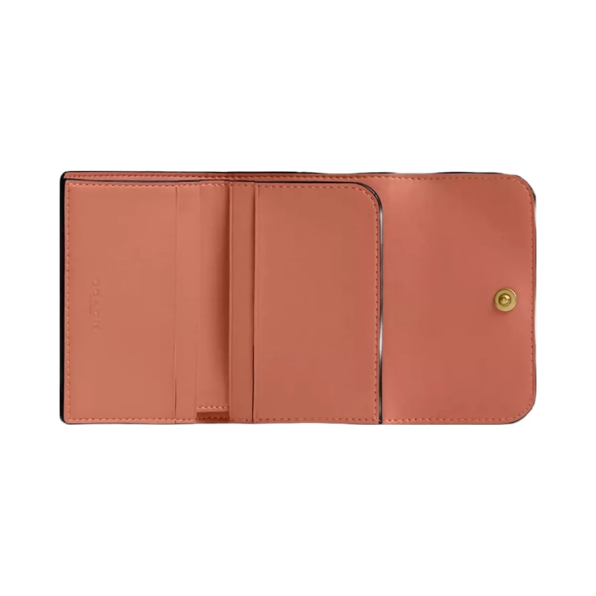 Coach Essential Card Holder Wallet in Brass Dark Peach - HypeFly India View 4