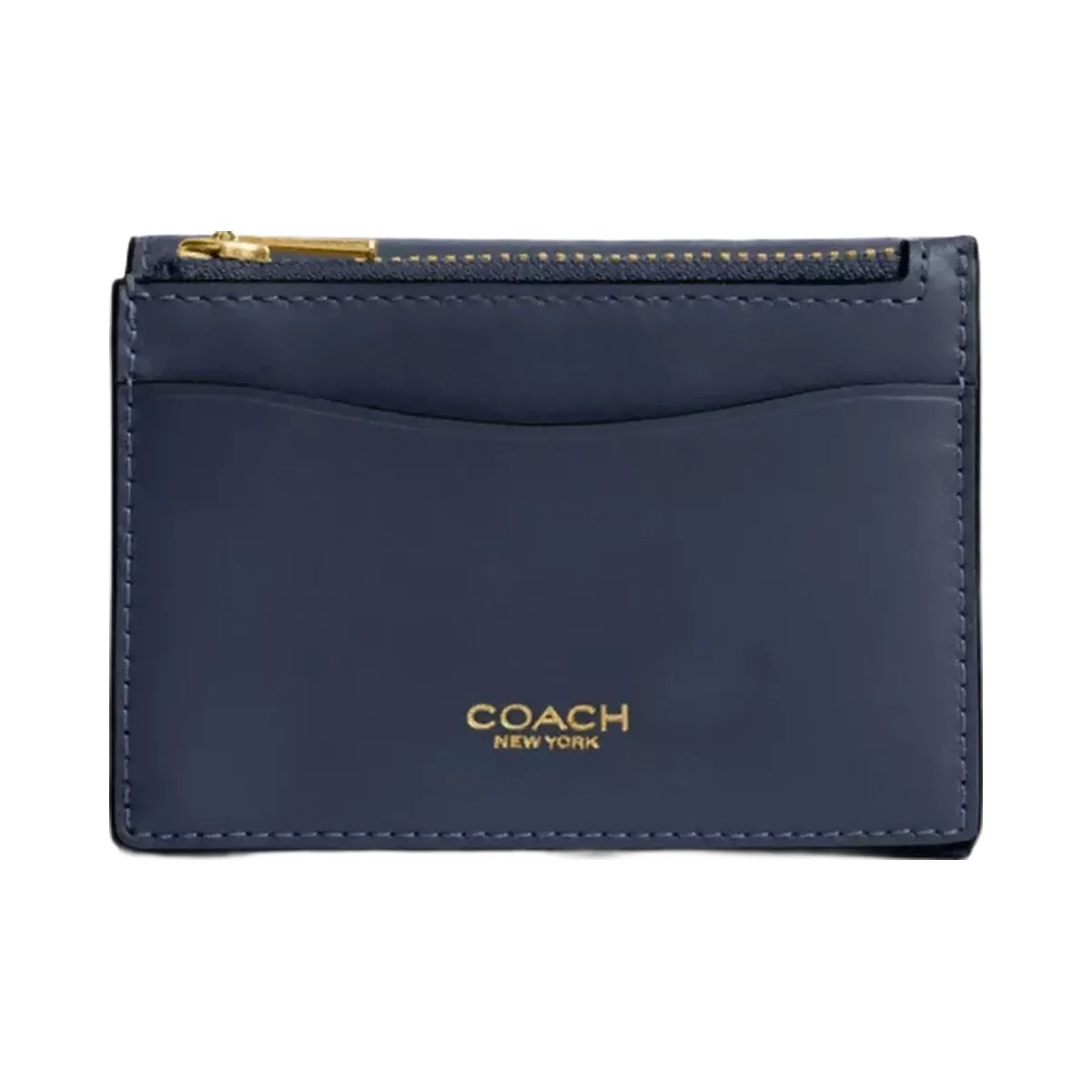 Coach Essential Card Holder Wallet in Brass Navy - HypeFly India View 3