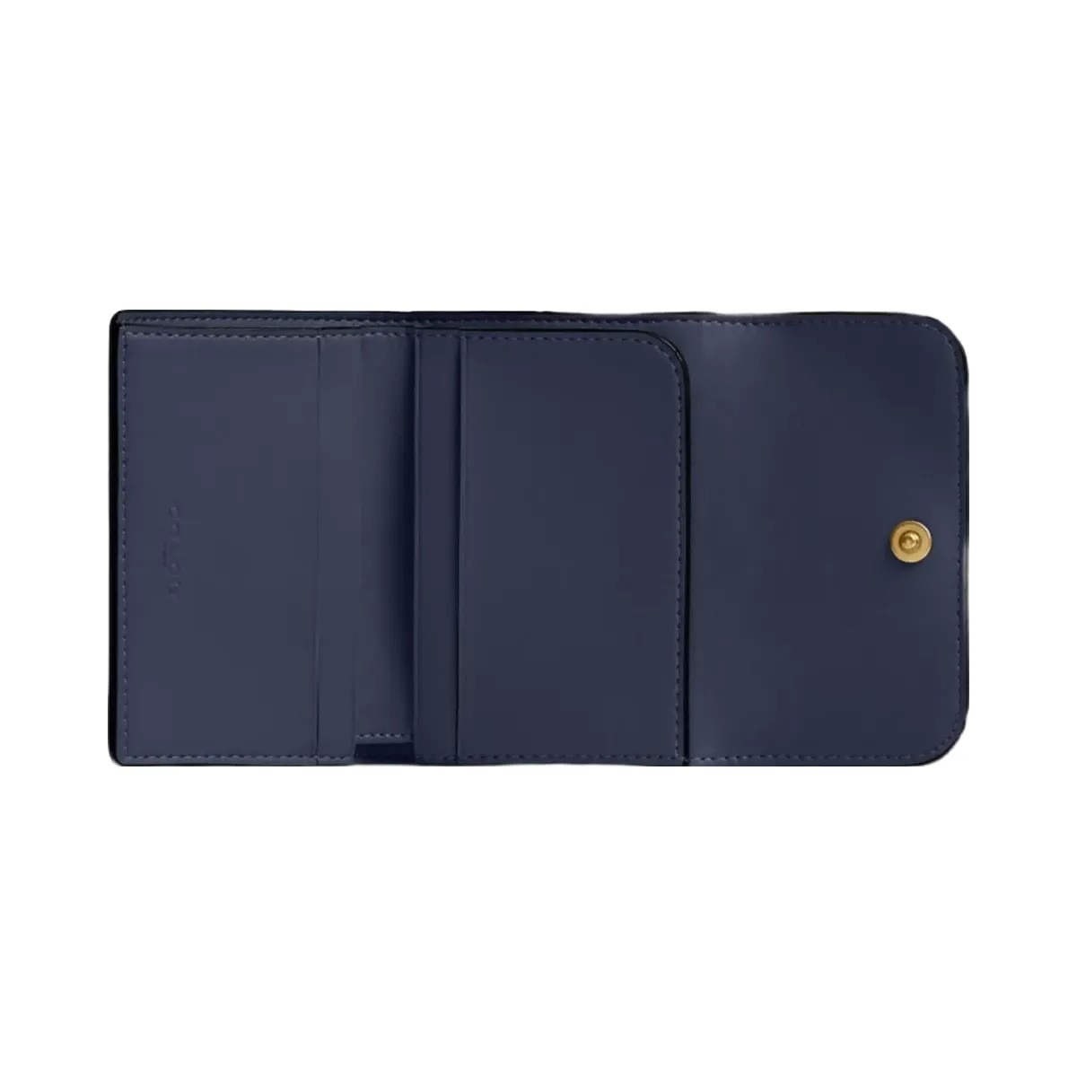 Coach Essential Card Holder Wallet in Brass Navy - HypeFly India View 4