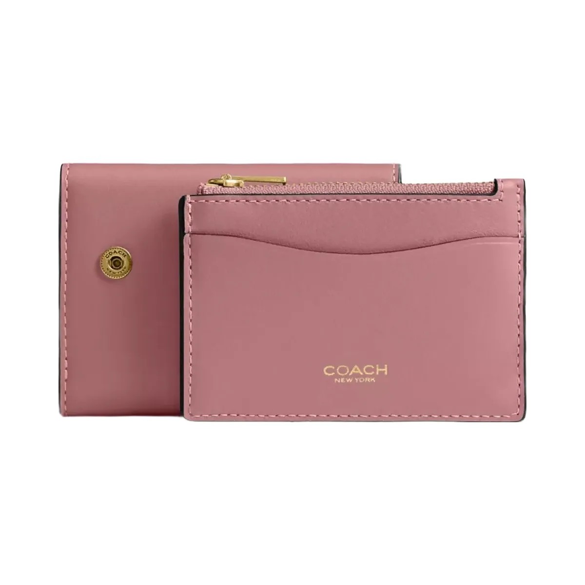 Coach Essential Card Holder Wallet in Brass Peony - HypeFly India View 2