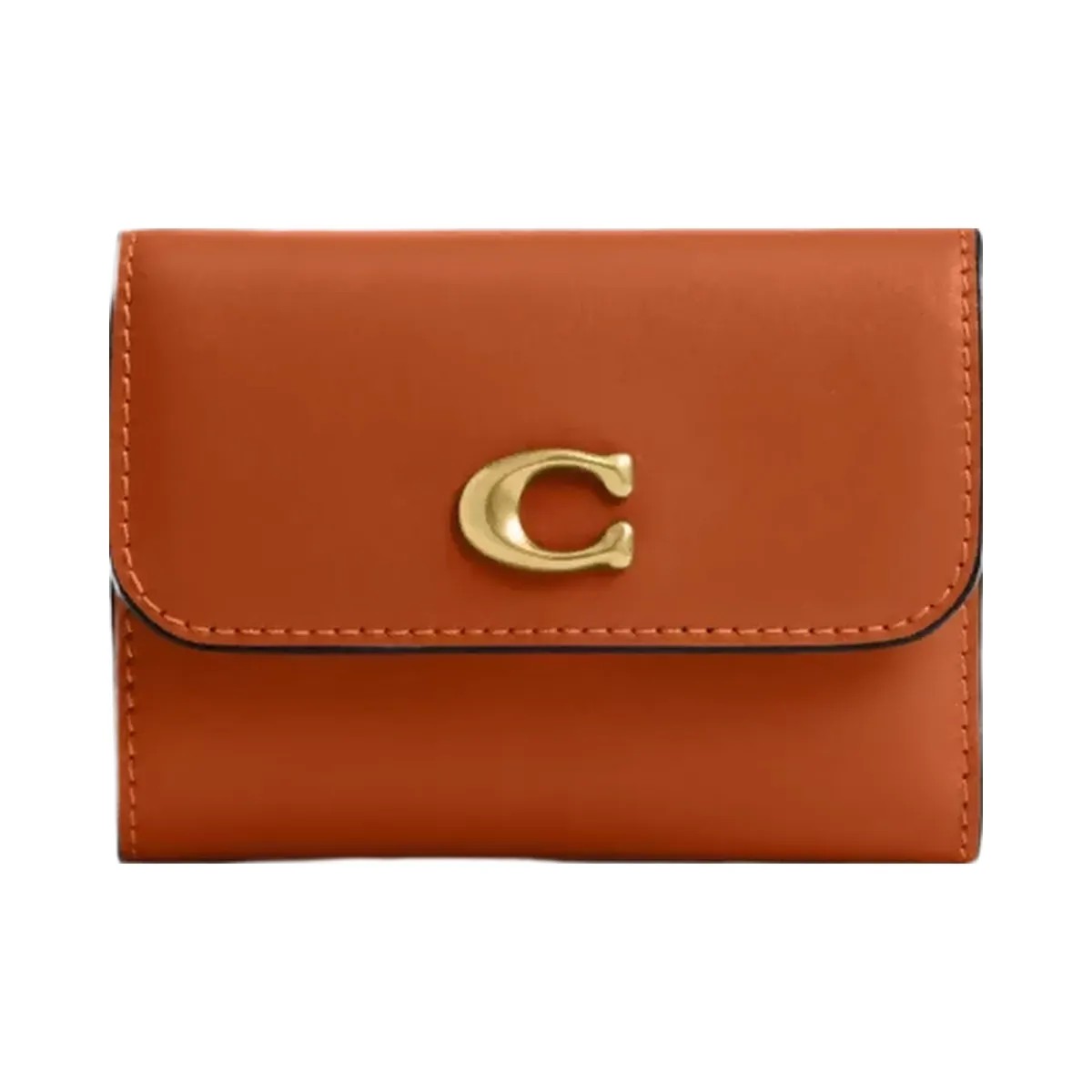 Coach Essential Card Holder Wallet in Brass Toffee - HypeFly India View 1