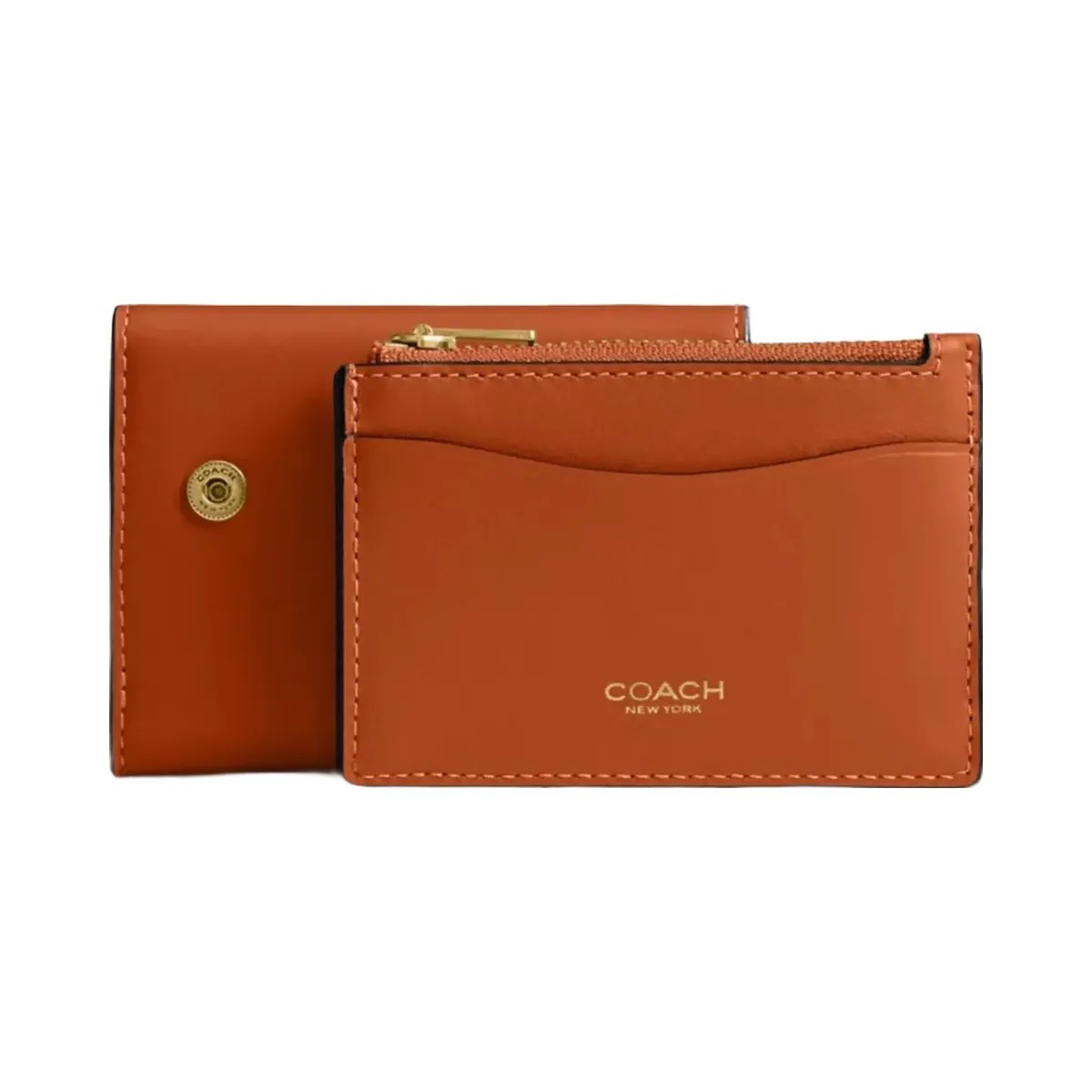 Coach Essential Card Holder Wallet in Brass Toffee - HypeFly India View 2