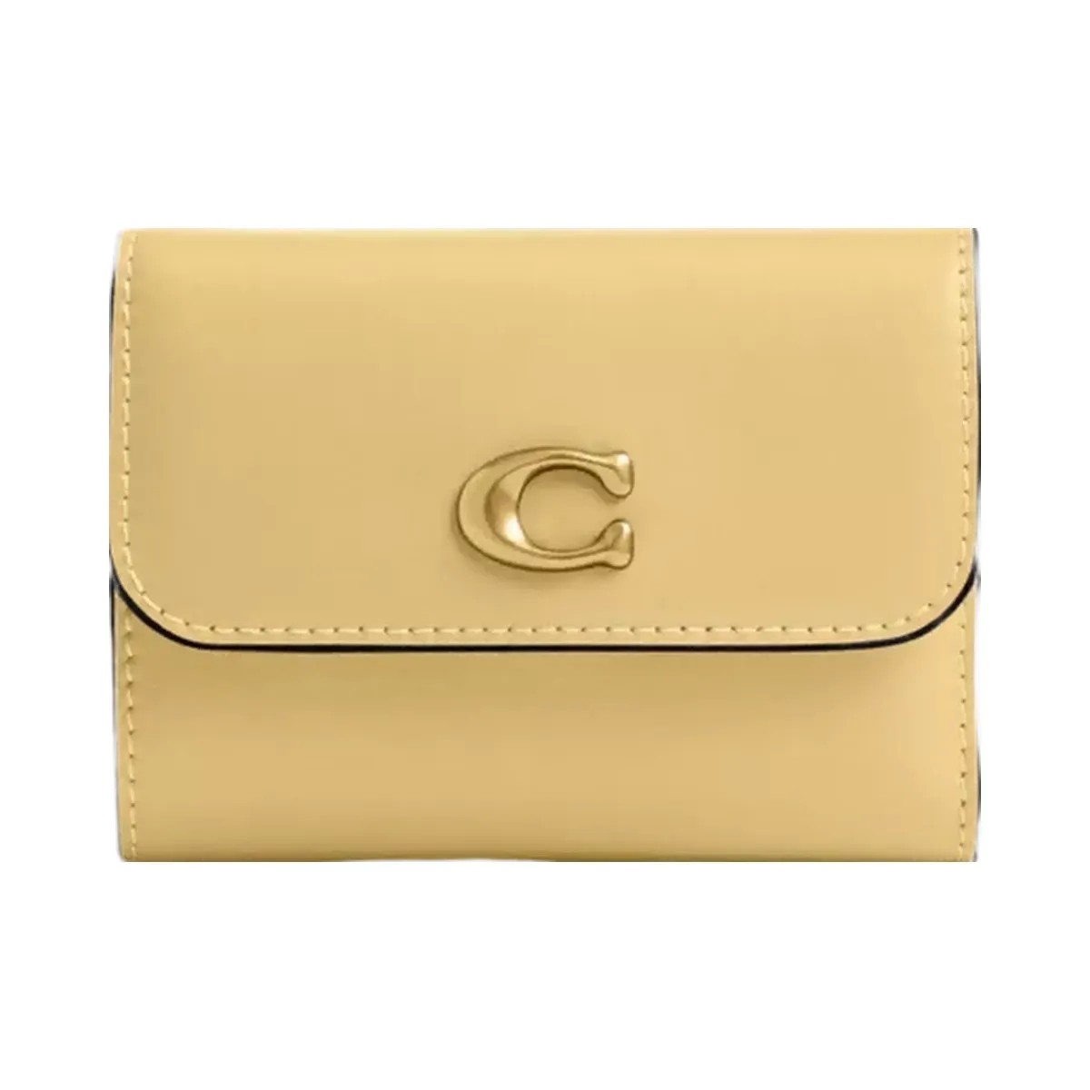 Coach Essential Card Holder Wallet in Brass Vanilla - HypeFly India View 1