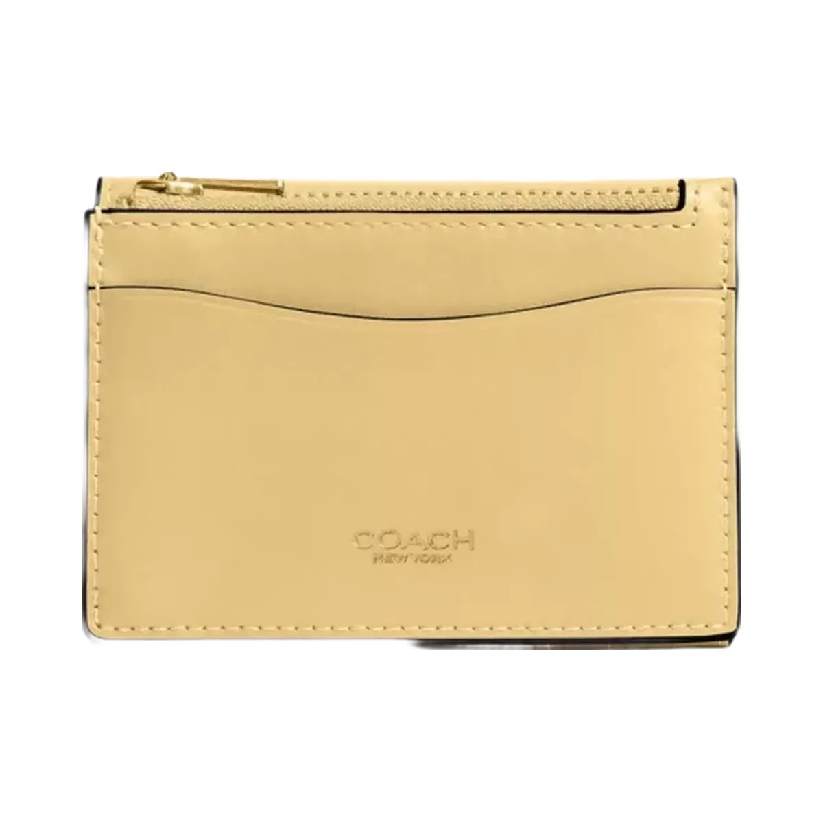 Coach Essential Card Holder Wallet in Brass Vanilla - HypeFly India View 3