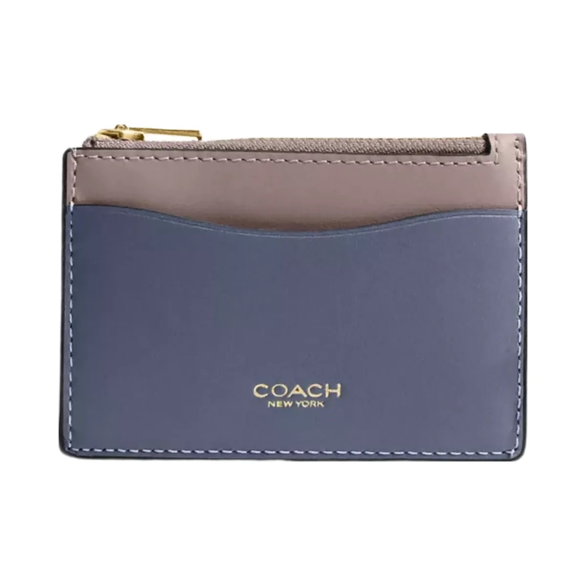 Coach Essential Card Holder Wallet In Colorblock in Brass Ash Multi - HypeFly India View 3