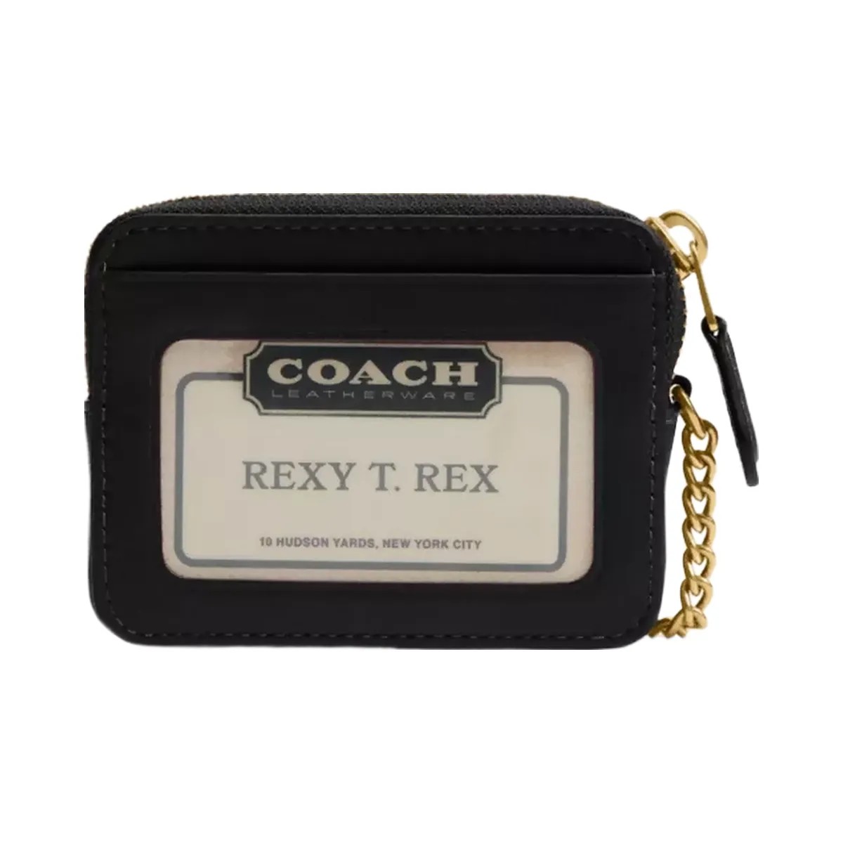 Coach Essential Chain Card Case in Brass Black - HypeFly India View 2