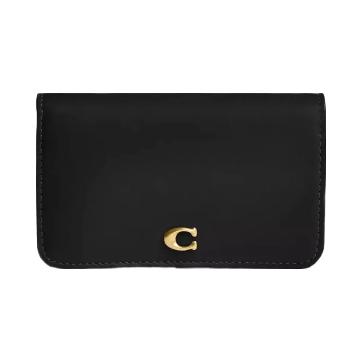 Coach Essential Slim Card Case in Brass Black - HypeFly India View 1