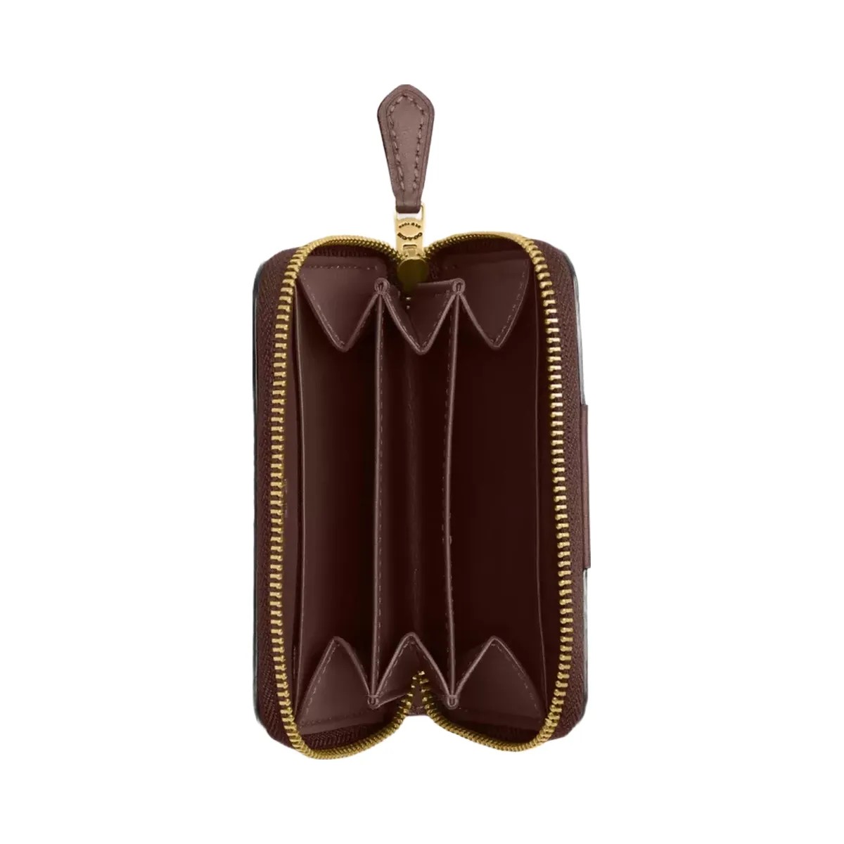 Coach Essential Small Zip Around Card Case In Signature Canvas in Brass Maple - HypeFly India View 3