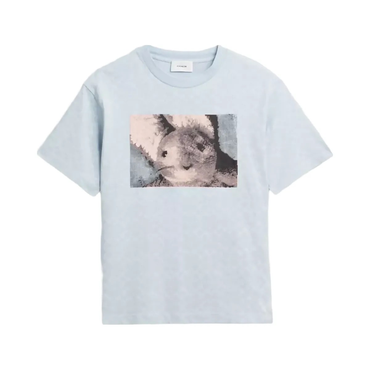 Coach Floppy Signature Relaxed T-Shirt in Blue Signature - HypeFly India View 1