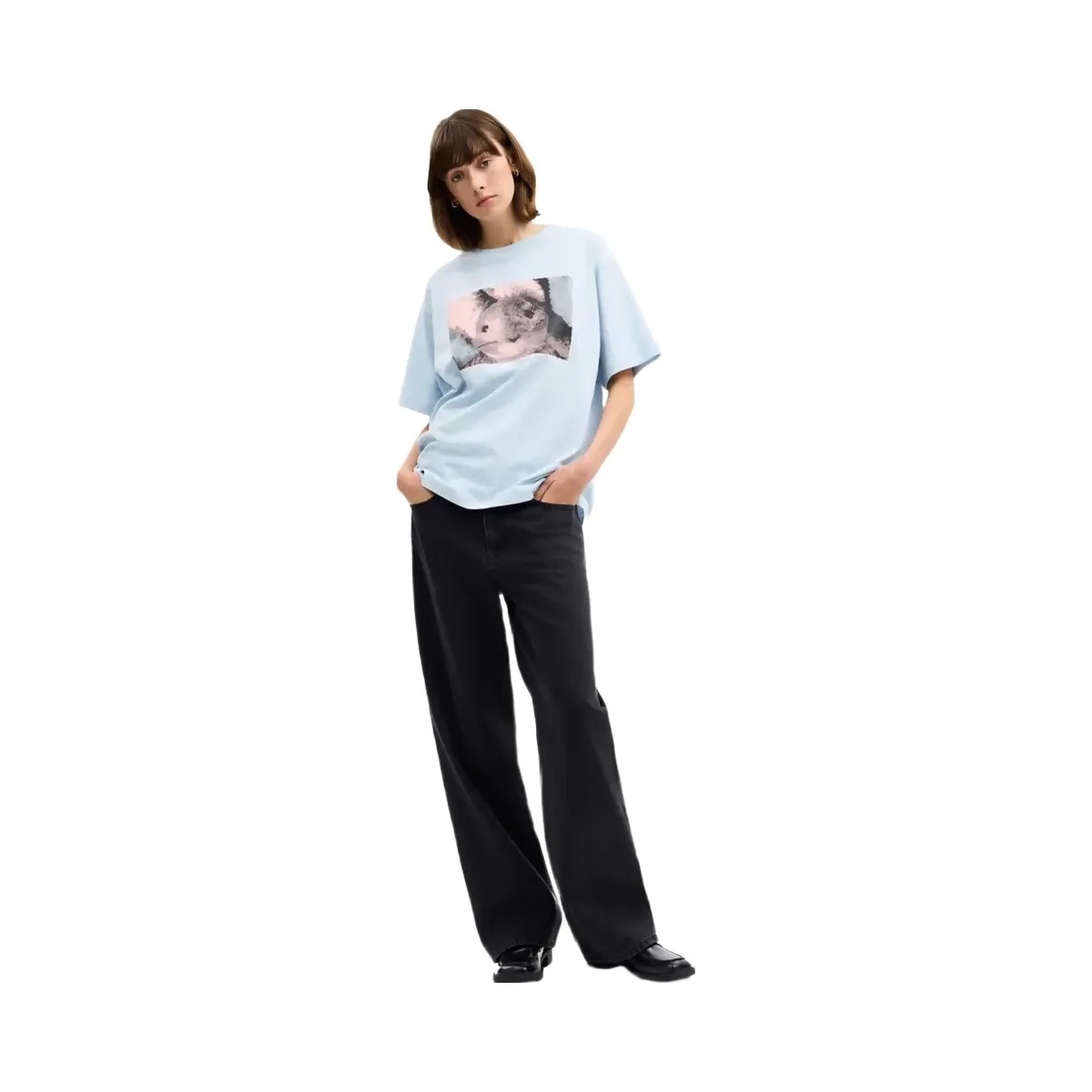 Coach Floppy Signature Relaxed T-Shirt in Blue Signature - HypeFly India View 2