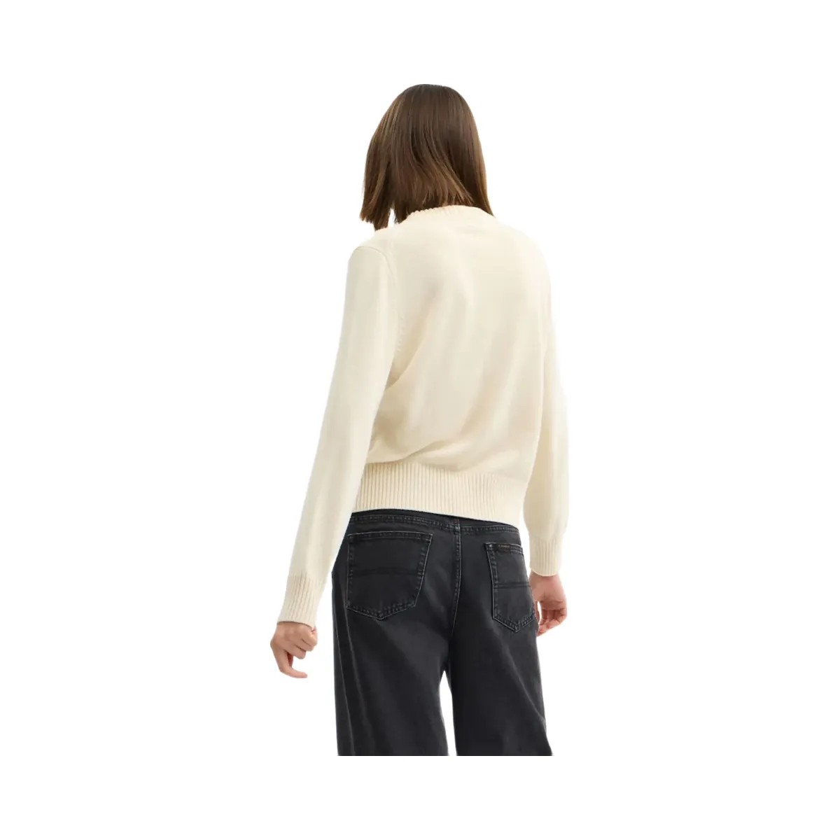 Coach Floral Crewneck Sweater In Organic Cotton Ivory - HypeFly India View 3