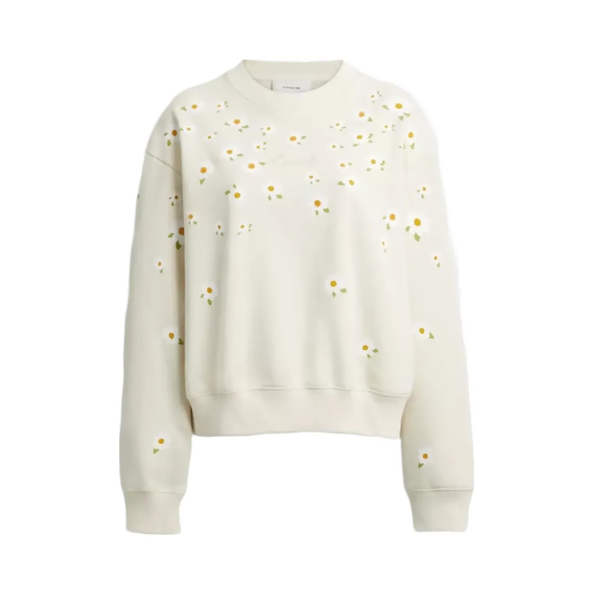 Coach Floral Crewneck Sweatshirt in Cream - HypeFly India View 1