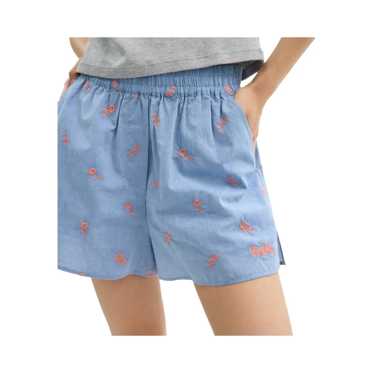 Coach Floral Embroidery Boxer Shorts Blue - HypeFly India View 4