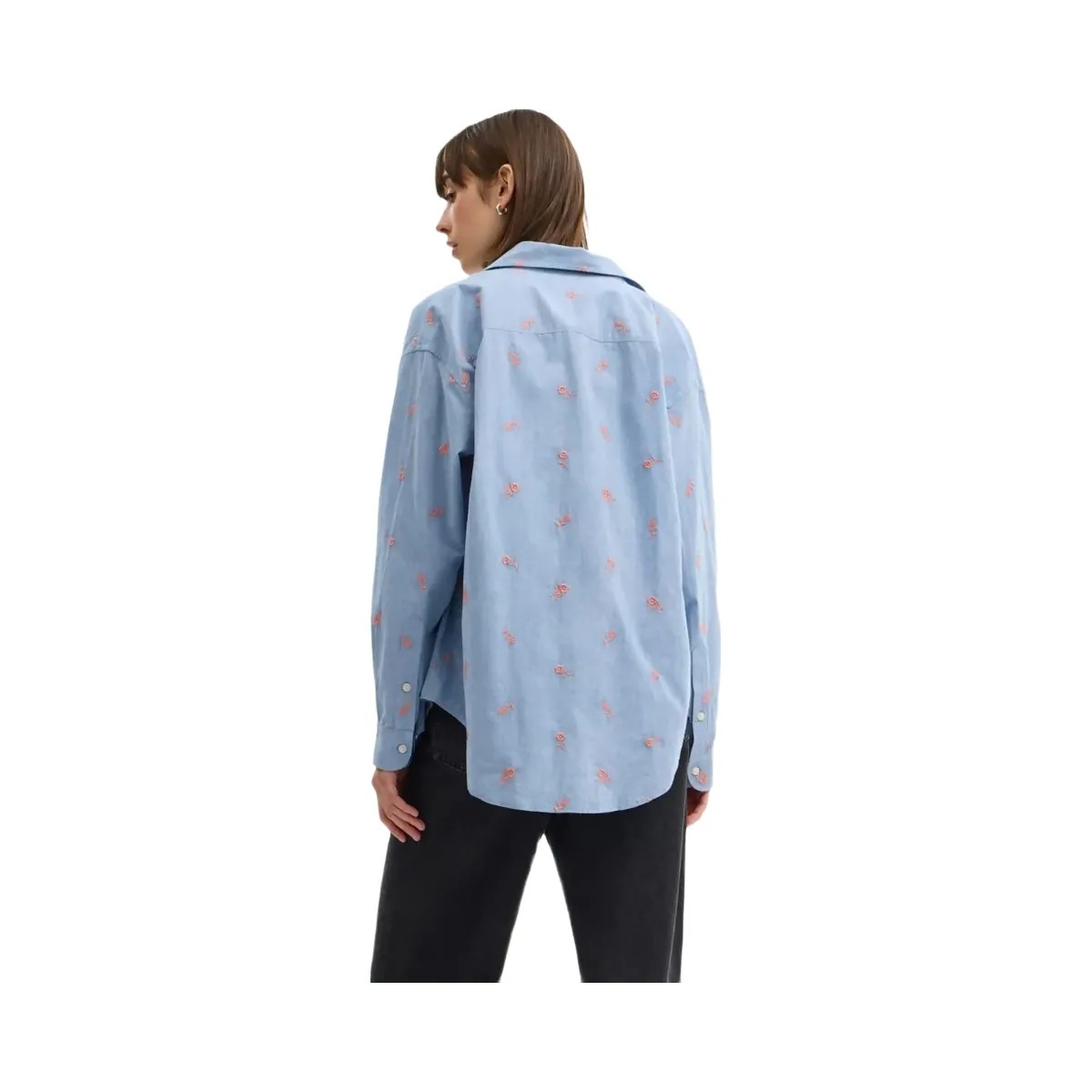 Coach Floral Embroidery Shirt Blue - HypeFly India View 3