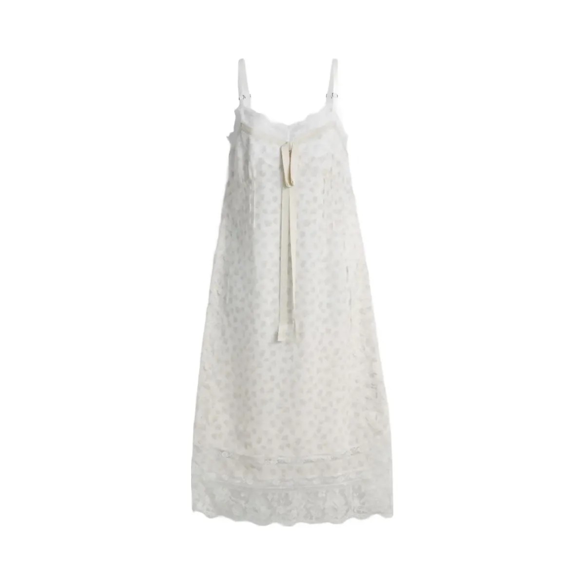 Coach Floral Lace Dress White - HypeFly India View 1