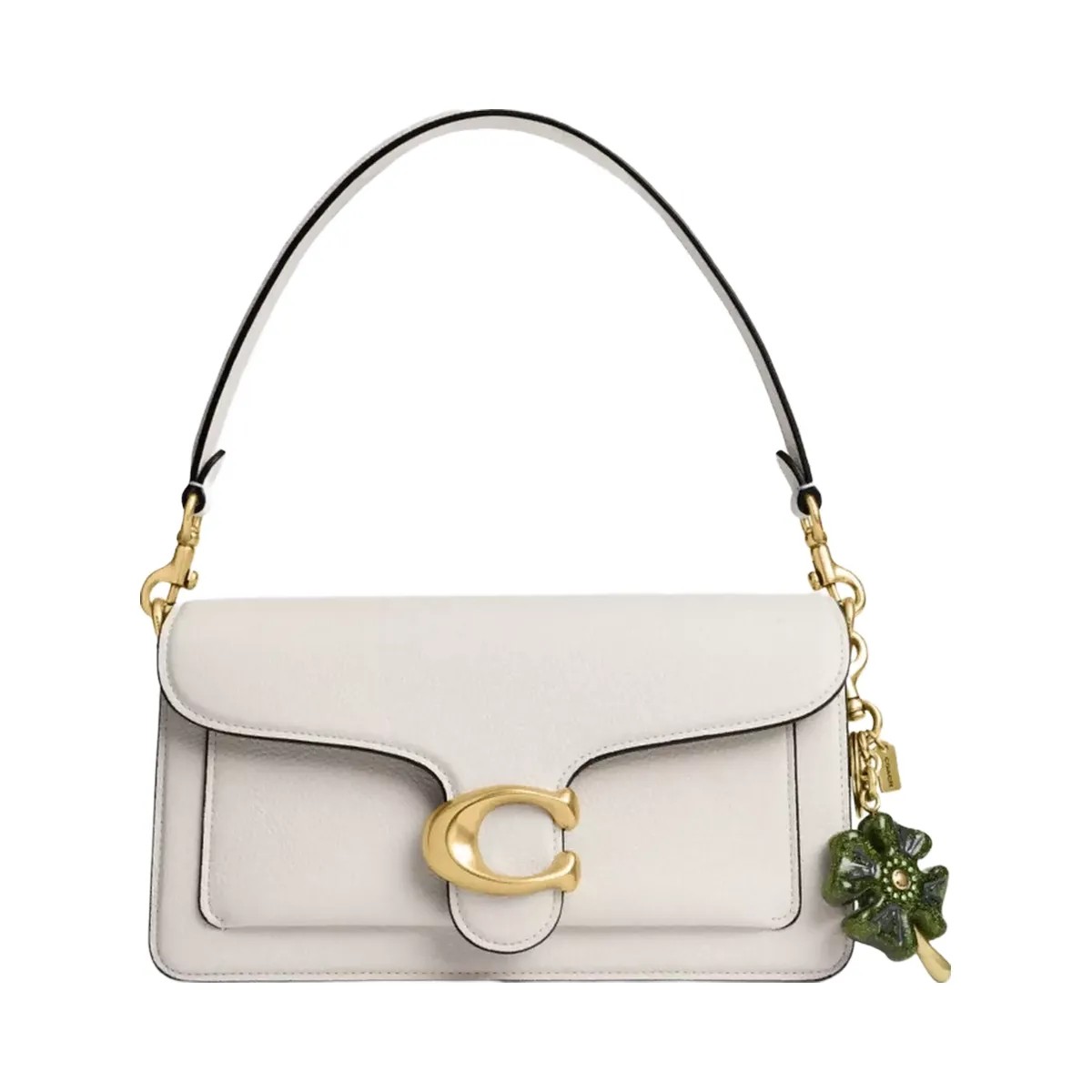 Coach Four Leaf Clover Bag Charm in Brass Green Multi - HypeFly India View 2