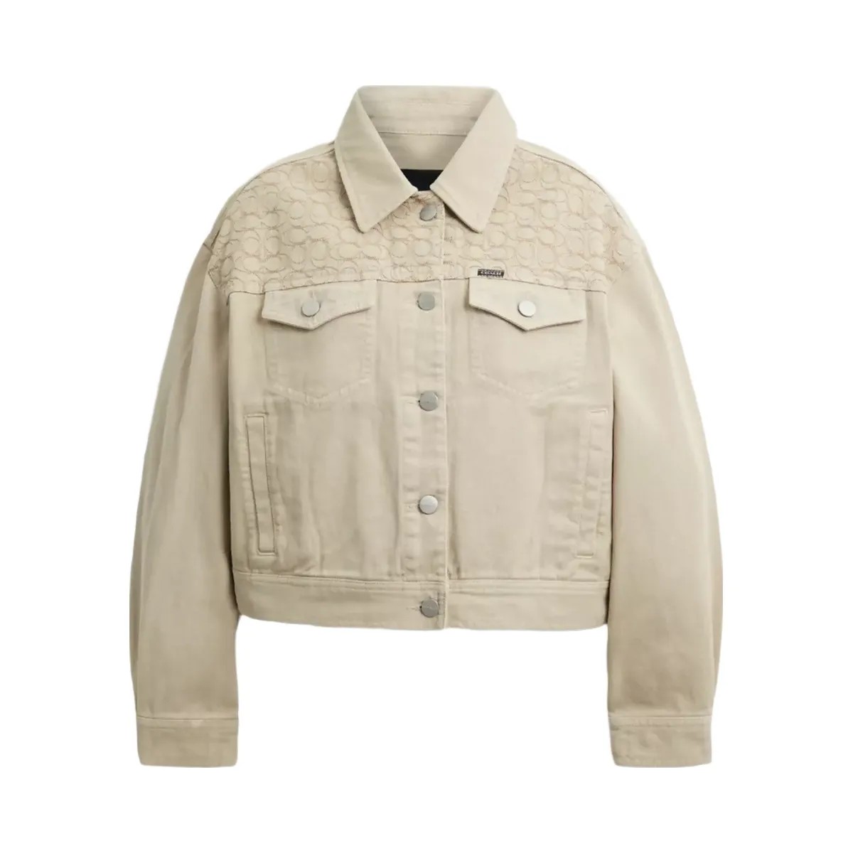Coach Garment Dyed Denim Jacket in Dark Stone - HypeFly India View 1