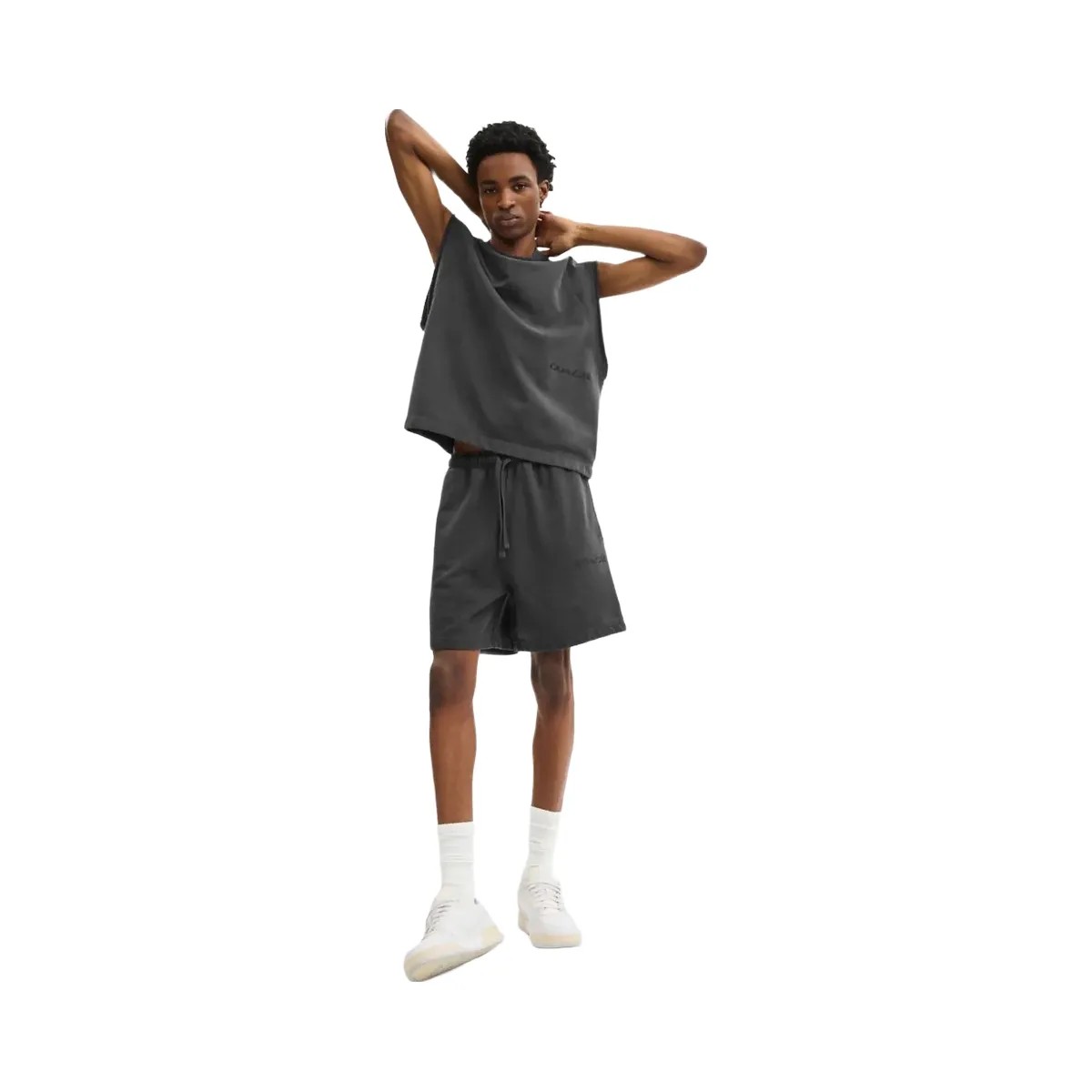 Coach Garment Dyed Pull On Shorts Black - HypeFly India View 2