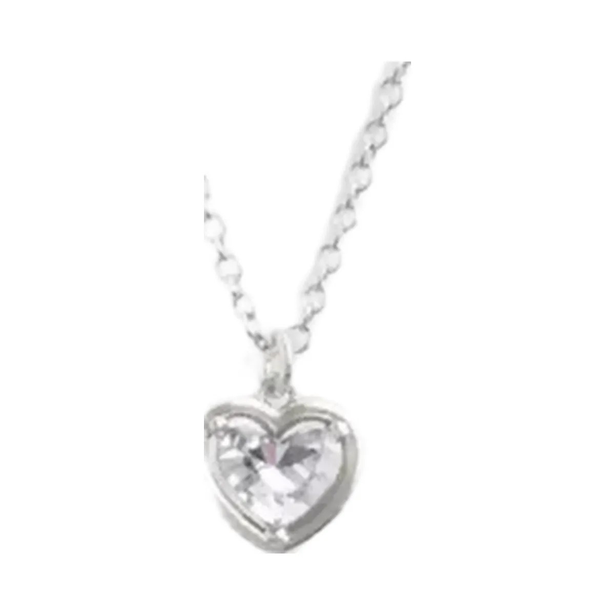 Coach Halo Heart Pendant Necklace in Silver - HypeFly India View 1