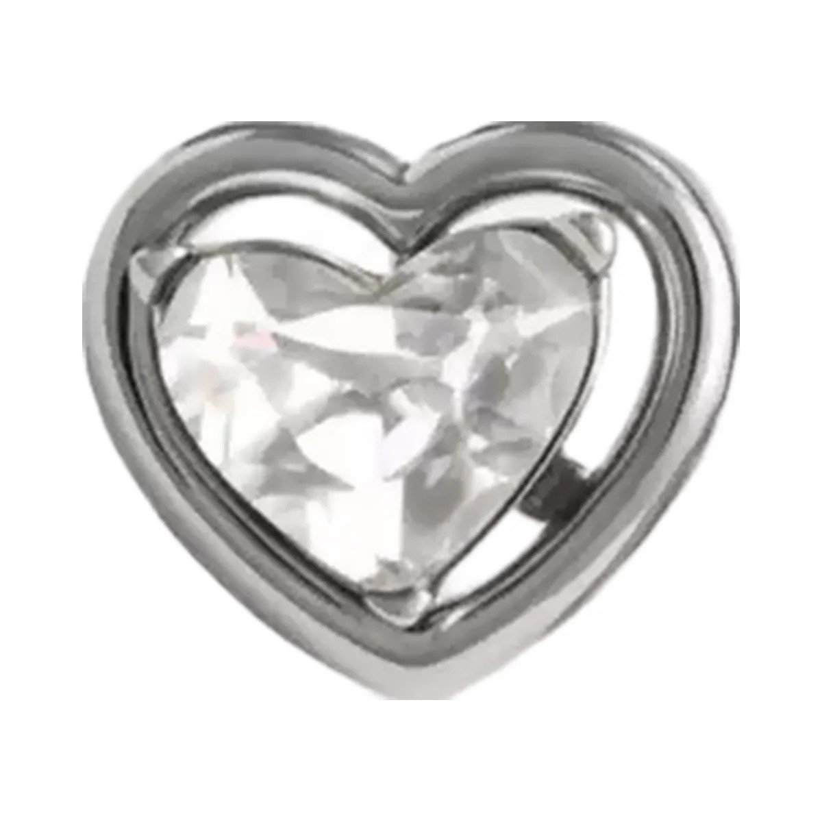 Coach Halo Heart Stud Earrings in Silver - HypeFly India View 1