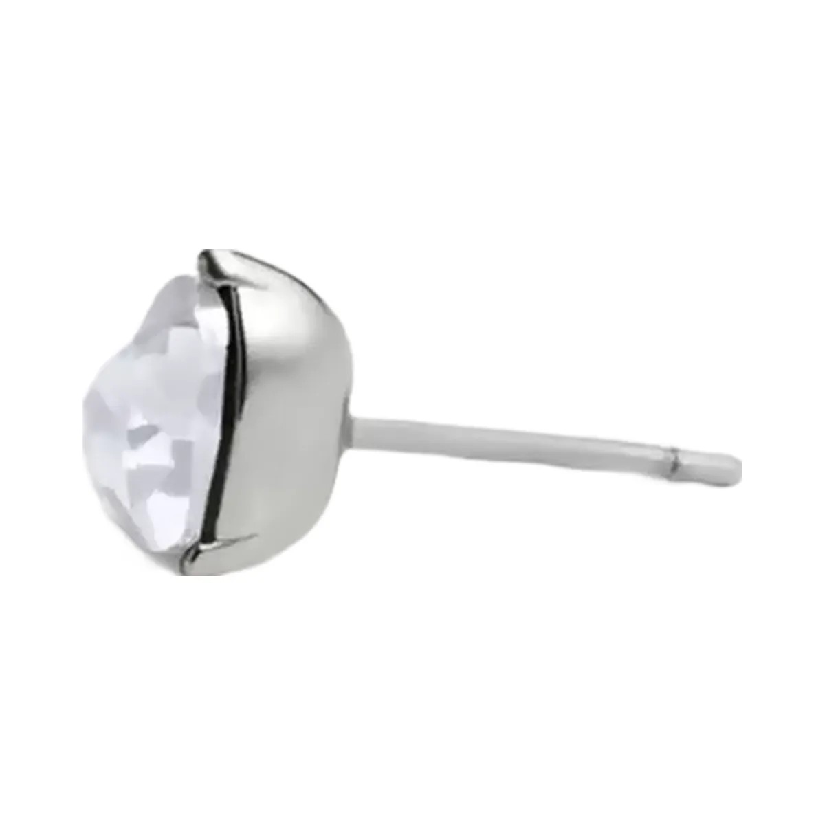Coach Halo Heart Stud Earrings in Silver - HypeFly India View 2