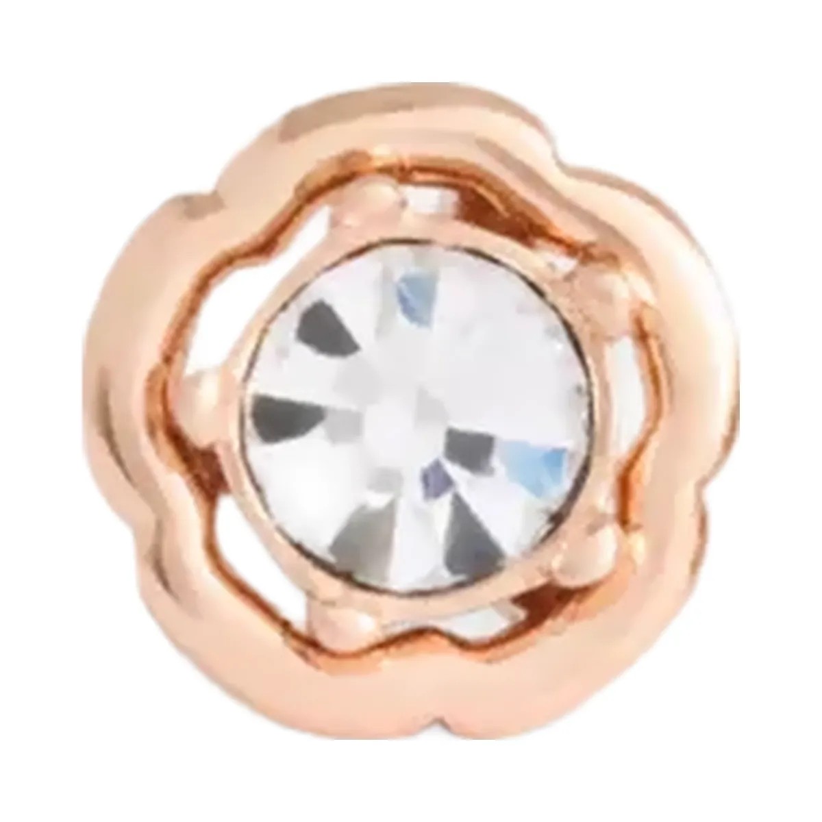 Coach Halo Tea Rose Stud Earrings in Rose Gold - HypeFly India View 1