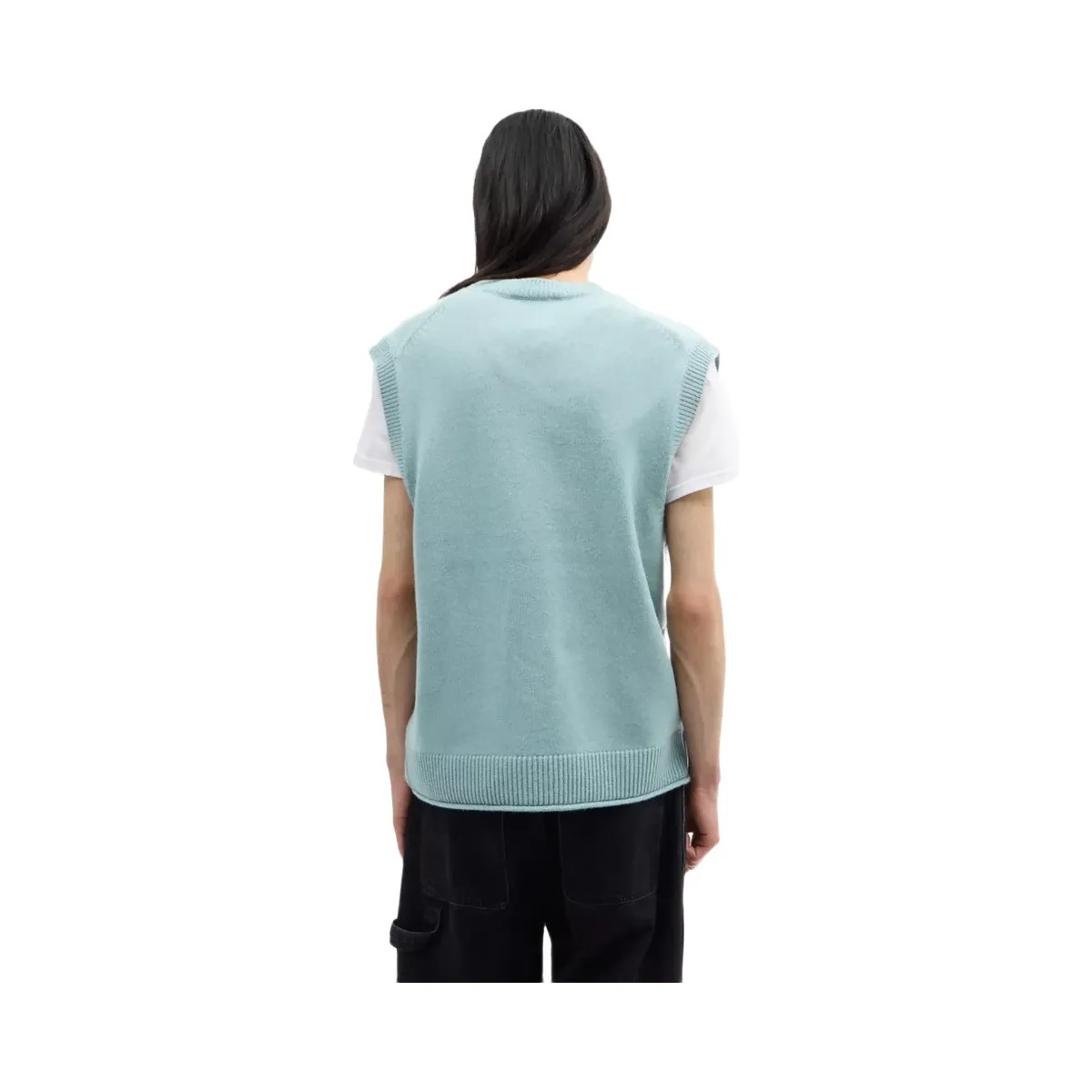 Coach Hardware Crewneck Sweater Vest in Sea Mist - HypeFly India View 3