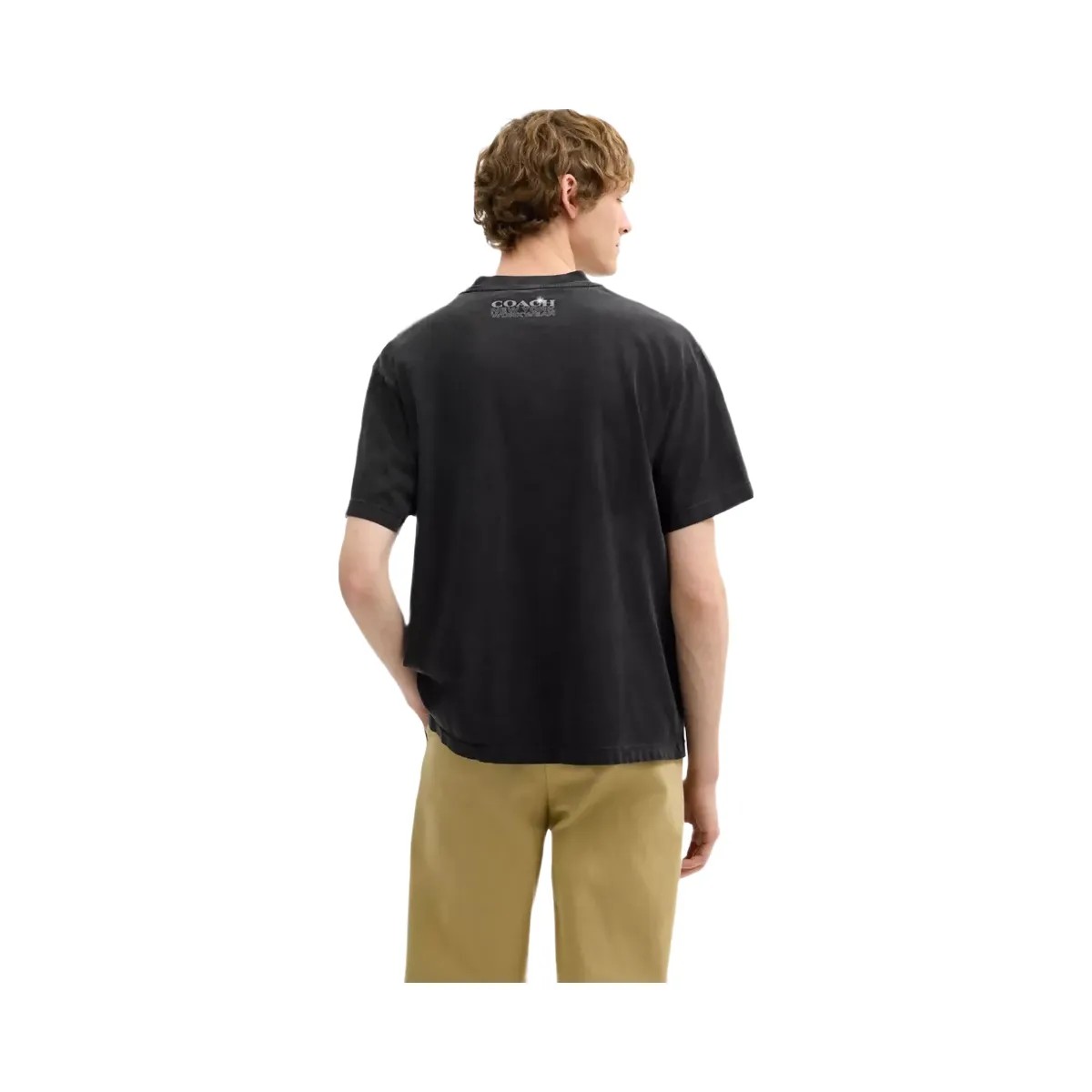 Coach Hardware Relaxed T-Shirt In Organic Cotton in Black - HypeFly India View 3