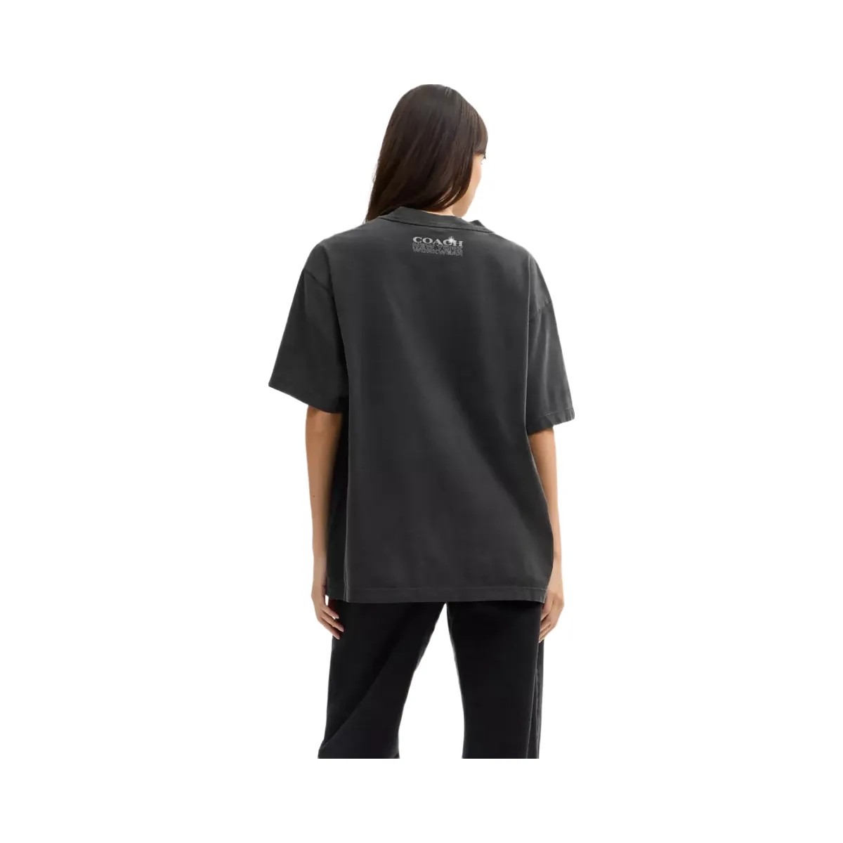 Coach Hardware Relaxed T-Shirt In Organic Cotton in Black - HypeFly India View 5