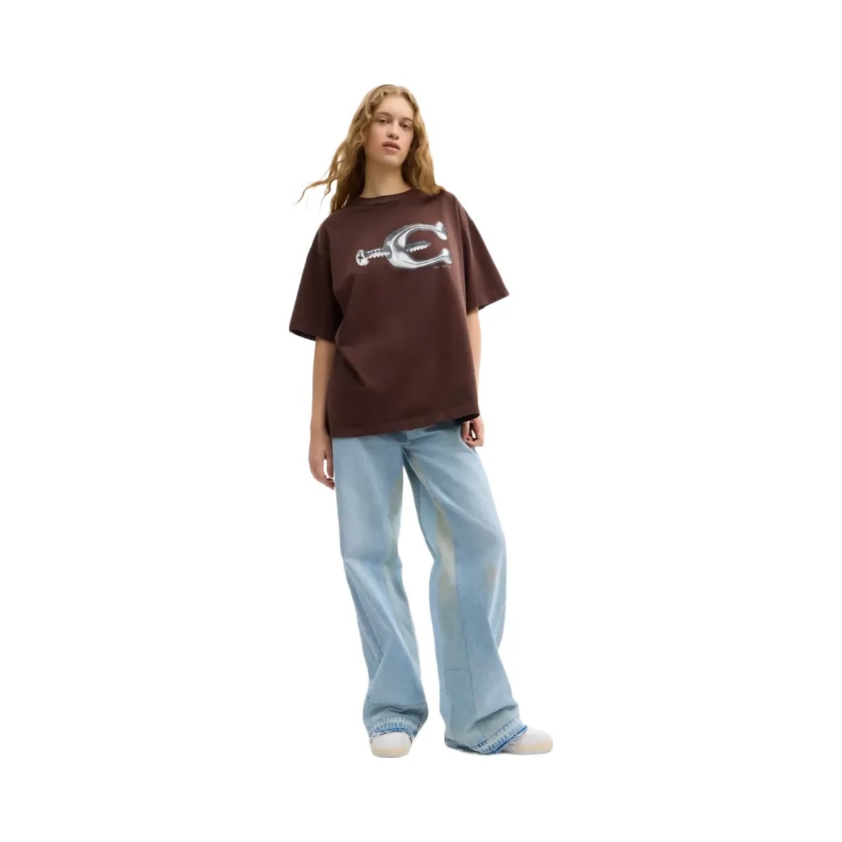Coach Hardware Relaxed T-Shirt In Organic Cotton in Brown - HypeFly India View 4