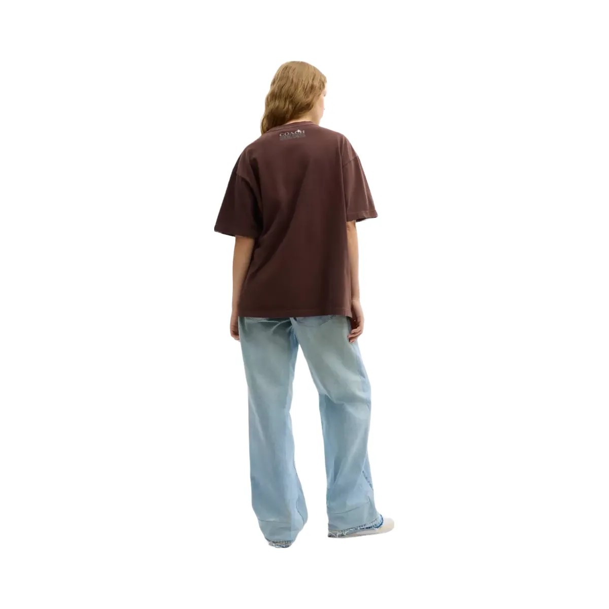 Coach Hardware Relaxed T-Shirt In Organic Cotton in Brown - HypeFly India View 5