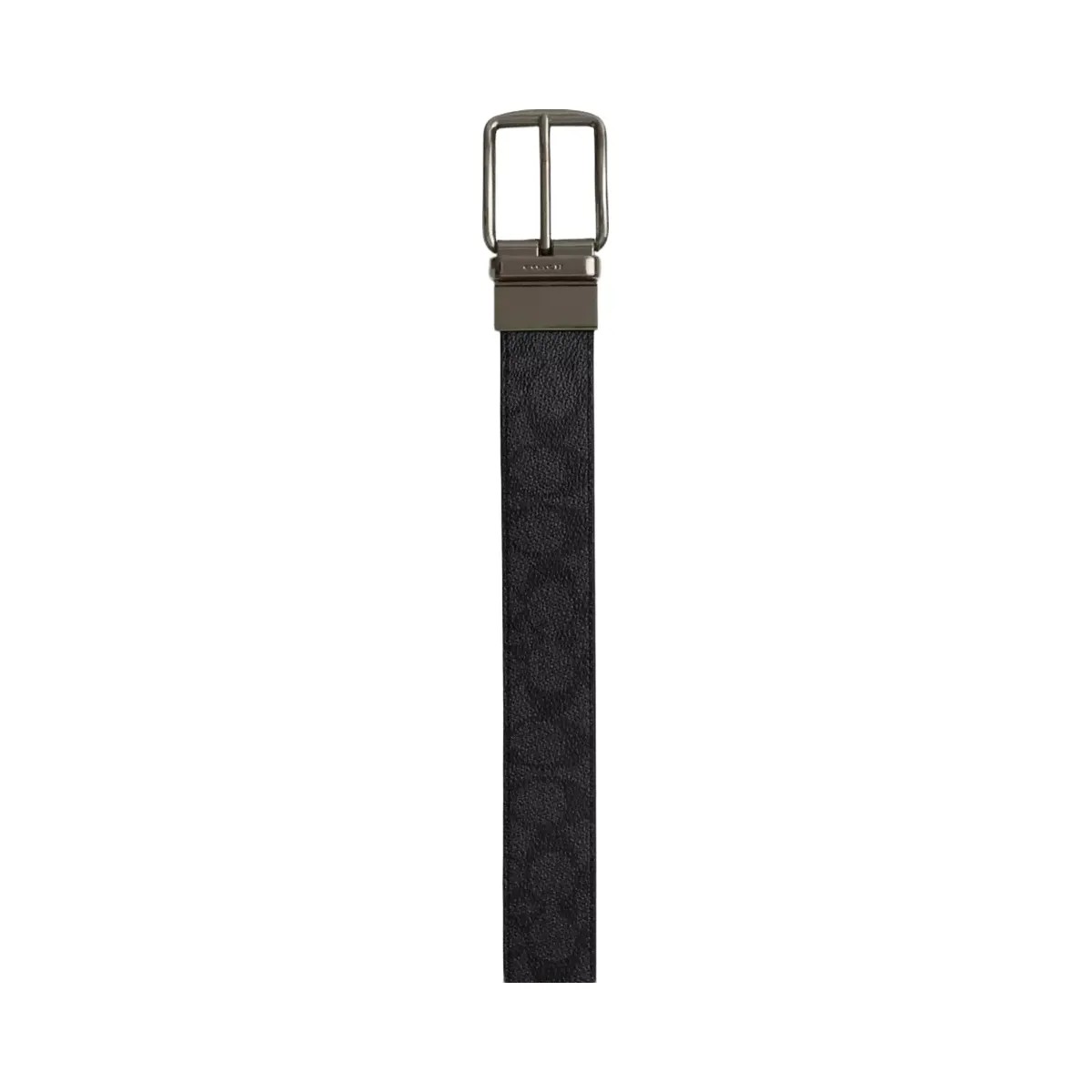 Coach Harness Buckle Cut-To-Size Reversible Belt, 38 Mm in Gunmetal Charcoal Black - HypeFly India View 2