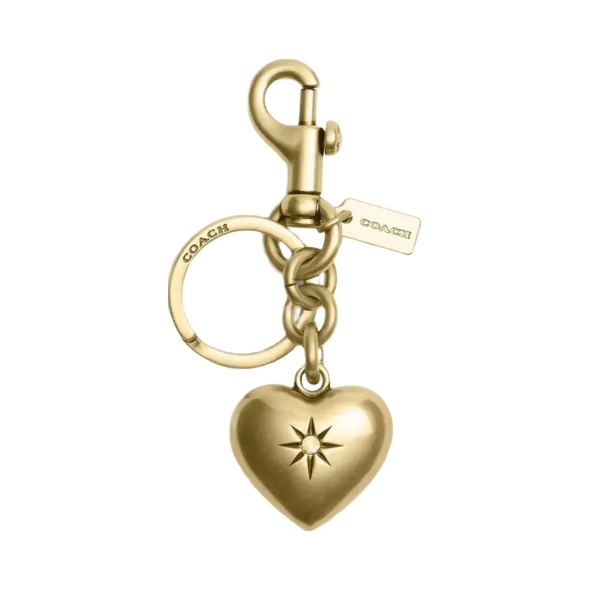 Coach Heart Bag Charm in Gold Gold - HypeFly India View 1