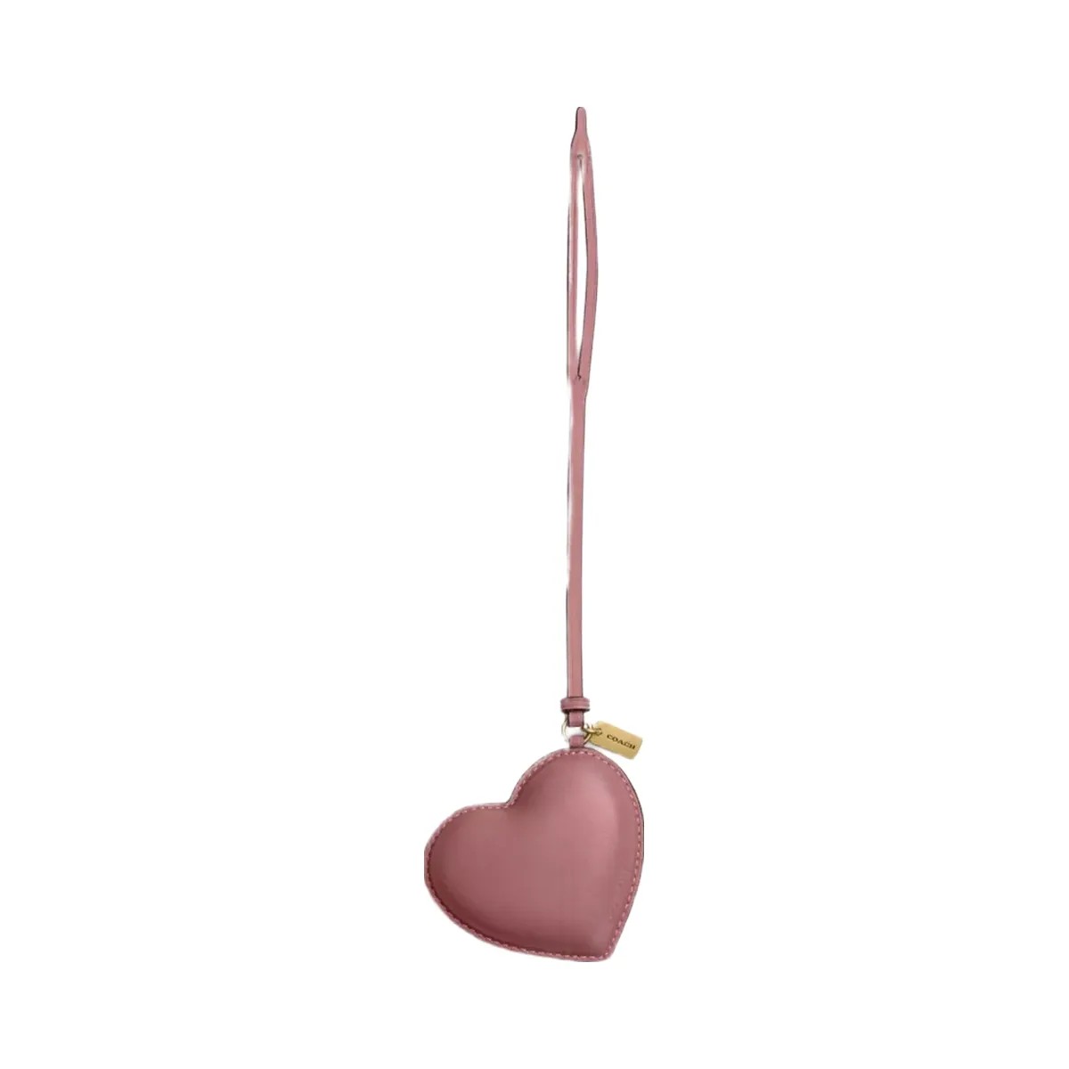 Coach Heart Puffy Bag Charm in Brass Peony - HypeFly India View 1