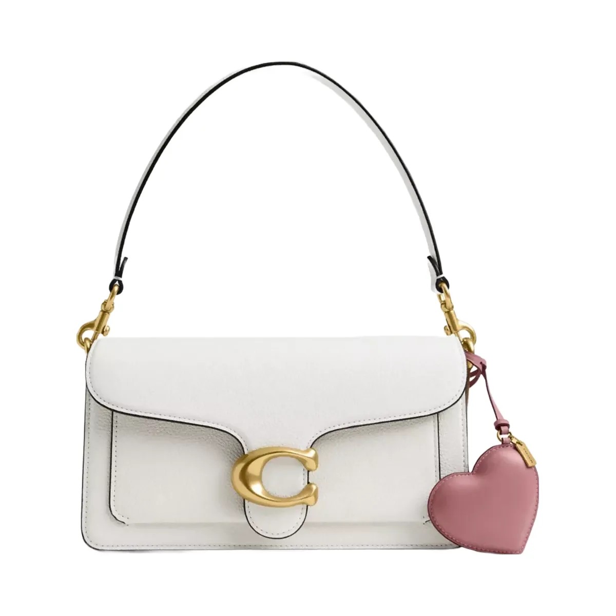 Coach Heart Puffy Bag Charm in Brass Peony - HypeFly India View 2