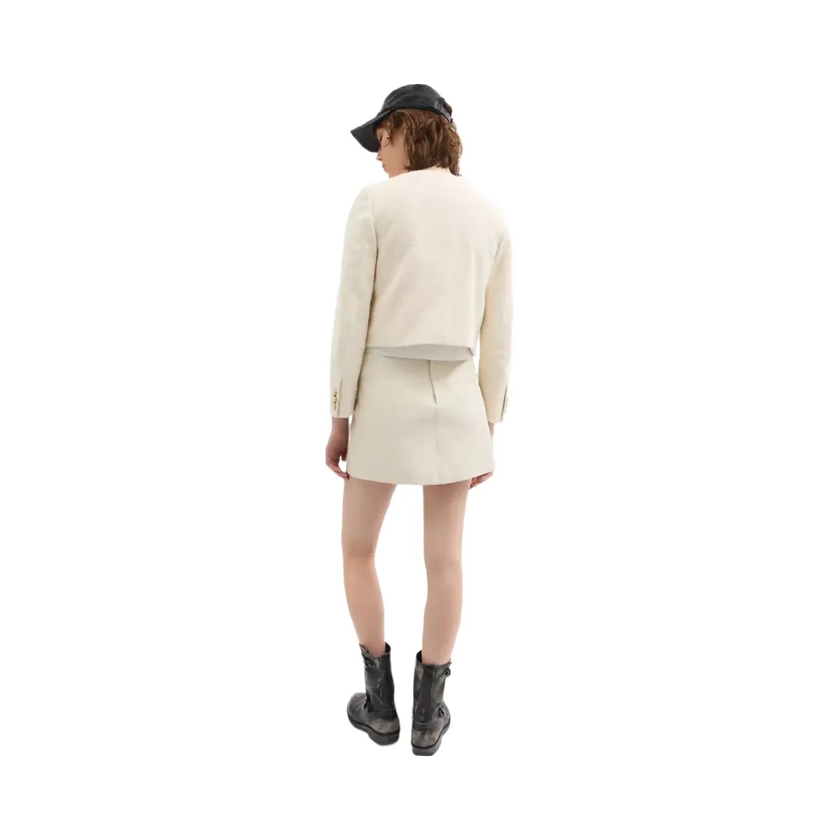 Coach Heritage C Boucle Jacket in Cream - HypeFly India View 4