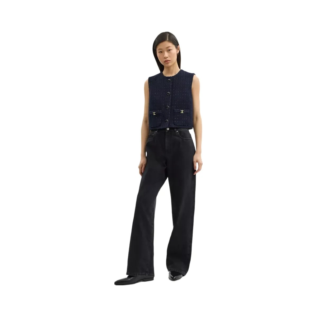 Coach Heritage C Boucle Vest in Navy - HypeFly India View 3