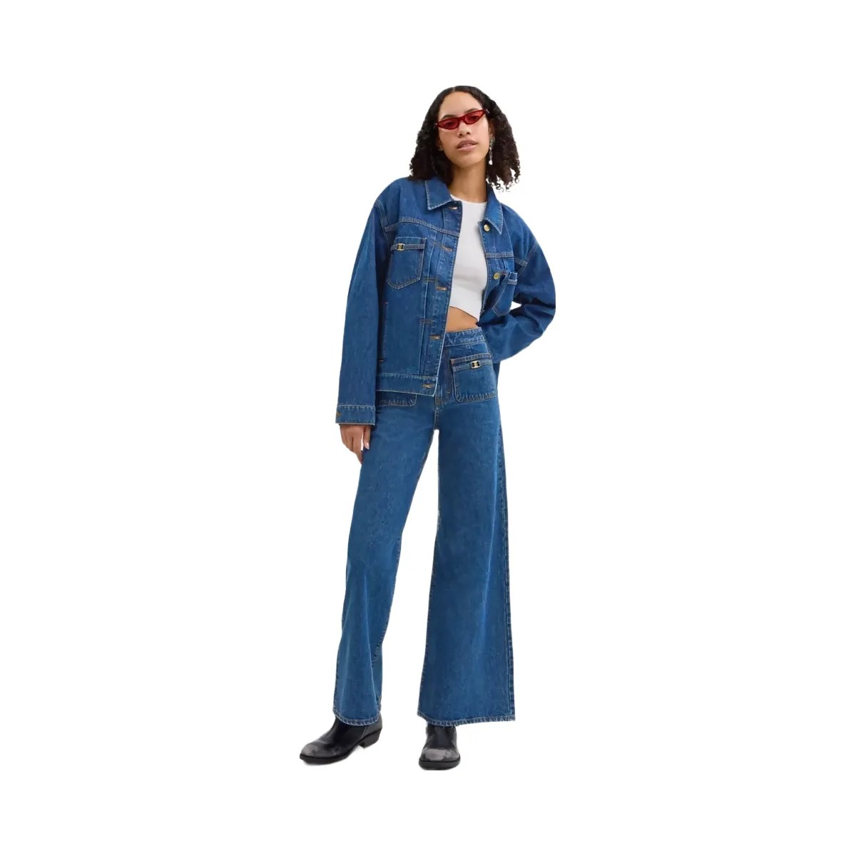 Coach Heritage C Loom Pants In Organic Cotton in Dark Blue - HypeFly India View 2