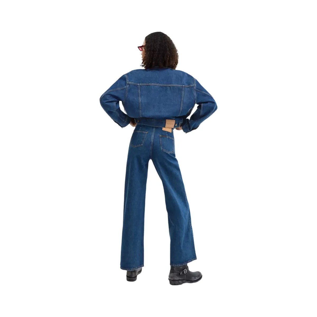 Coach Heritage C Loom Pants In Organic Cotton in Dark Blue - HypeFly India View 3