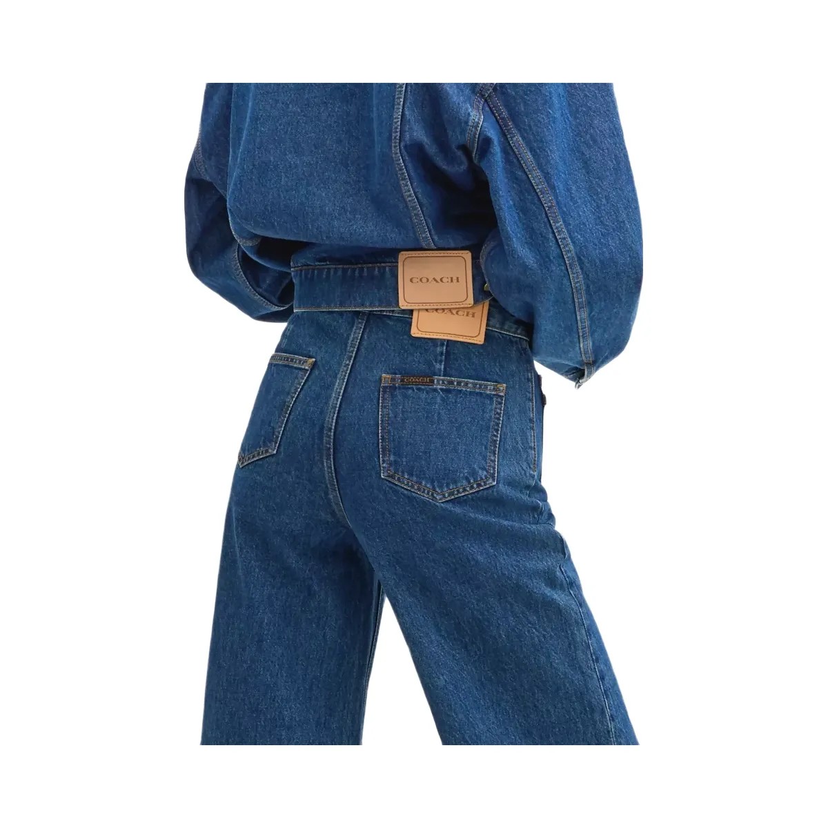 Coach Heritage C Loom Pants In Organic Cotton in Dark Blue - HypeFly India View 4