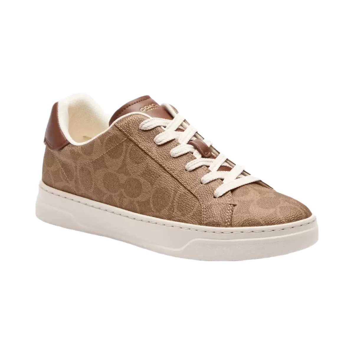 Coach High Line Sneaker In Signature Canvas in Brown Khaki - HypeFly India View 1