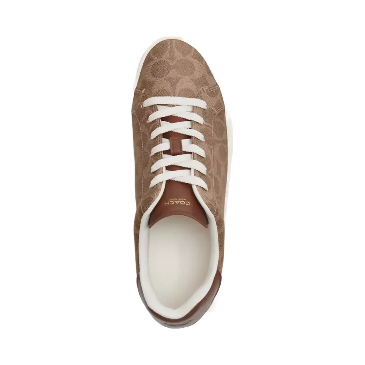 Coach High Line Sneaker In Signature Canvas in Brown Khaki - HypeFly India View 3