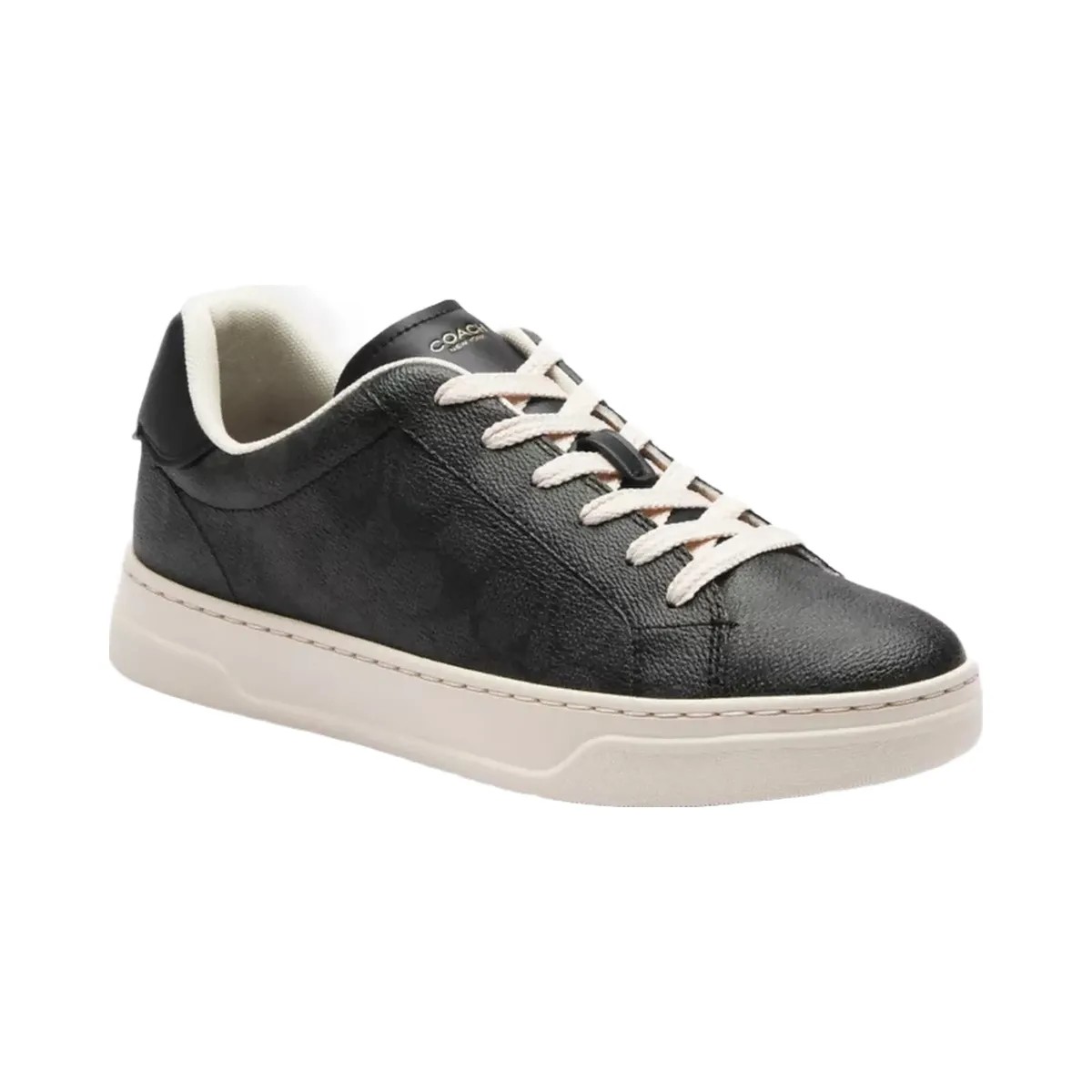 Coach High Line Sneaker In Signature Canvas in Charcoal Black - HypeFly India View 1
