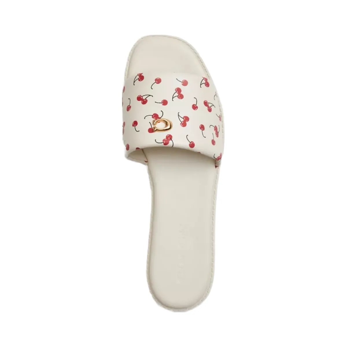 Coach Holly Sandal With Cherry Print in Chalk Multi - HypeFly India View 3