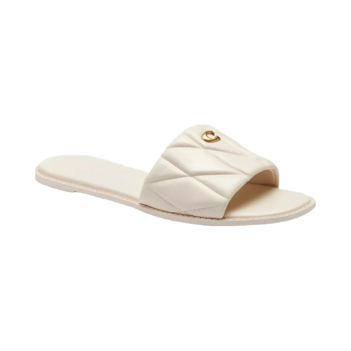 Coach Holly Sandal With Quilting in Chalk - HypeFly India View 1