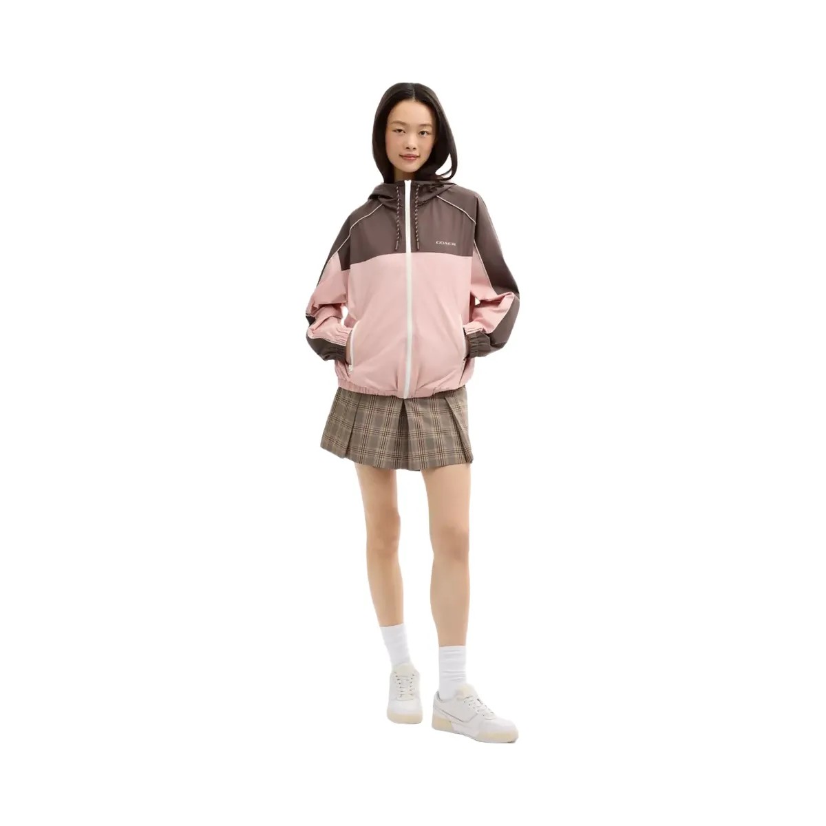 Coach Hooded Windbreaker in Chestnut Soft Pink - HypeFly India View 2